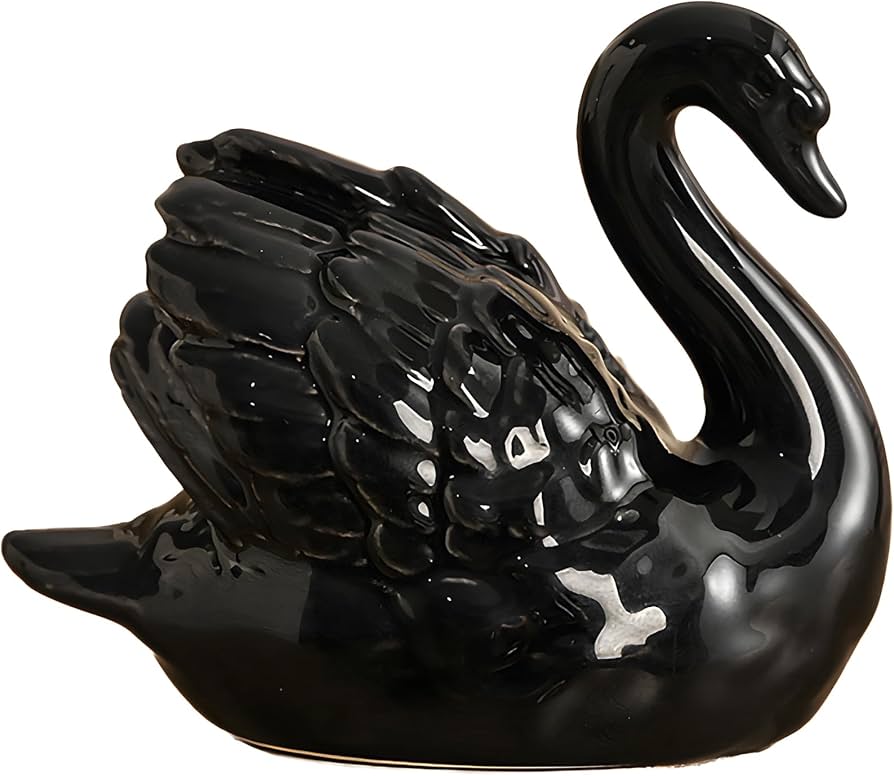 SWANSWAN Sleeim ブラック Amazon.com: ZKSYLSM Ceramic Swan Figurine - Modern Minimalist Swan